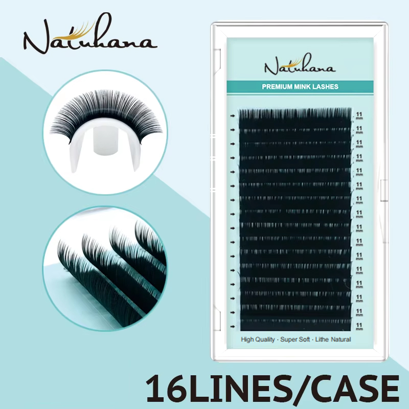 NATUHANA Korea PBT 16Rows B C  - Eyelash Extension Korea Natural review and price